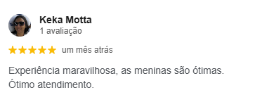 Avaliação de cliente: experiência maravilhosa e ótimo atendimento